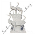 Eco-friendly Animal Statues Lovely Stone Crane Sculpture